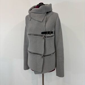 Barbara Bui Wool Zip Buckle Detail Sweater sz M